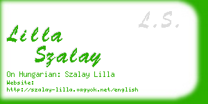 lilla szalay business card